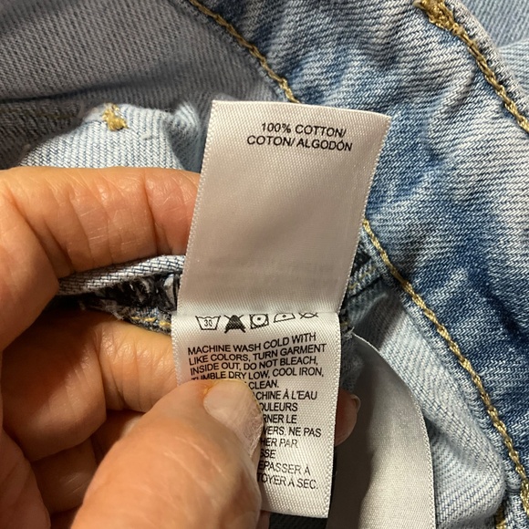 LUCKY BRAND 100% Cotton Light Wash Wide Leg Jeans Patch Pockets 14R - Picture 8 of 9